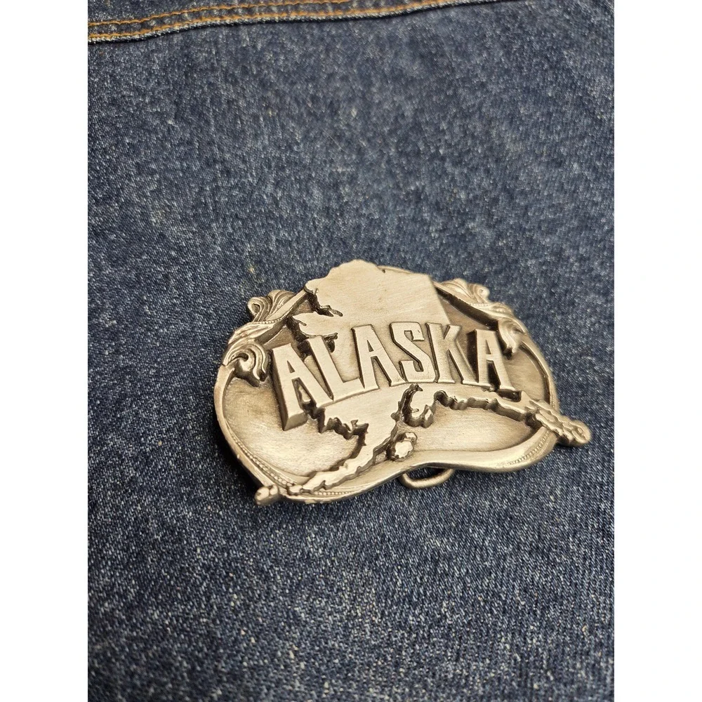 1984 Siskiyou Alaska State Belt Buckle Vintage